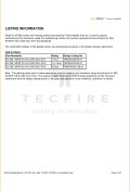 Listing Information - SteelFire STB80 Curtain Wall