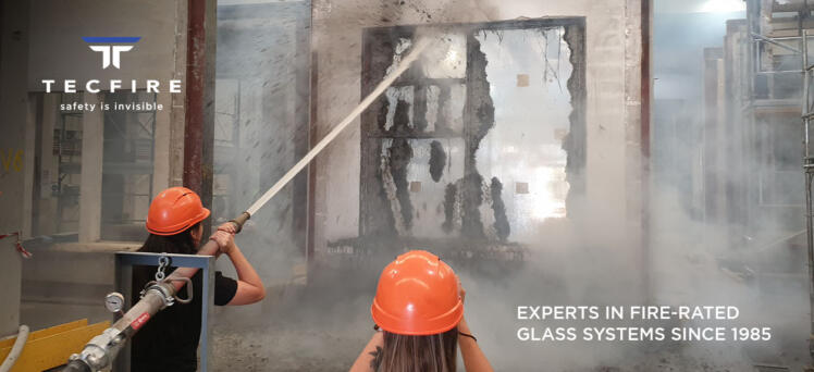 Tecfire’s T-Flame 3-meter-high Glass Triumphs in Rigorous Fire Tests