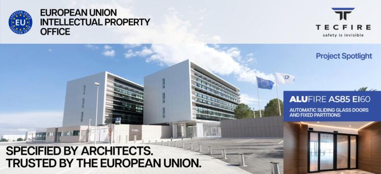 TECFIRE fabrica e instala soluciones certificadas de vidrio resistente al fuego para el proyecto de European Union Intellectual Property Office en Alicante, España