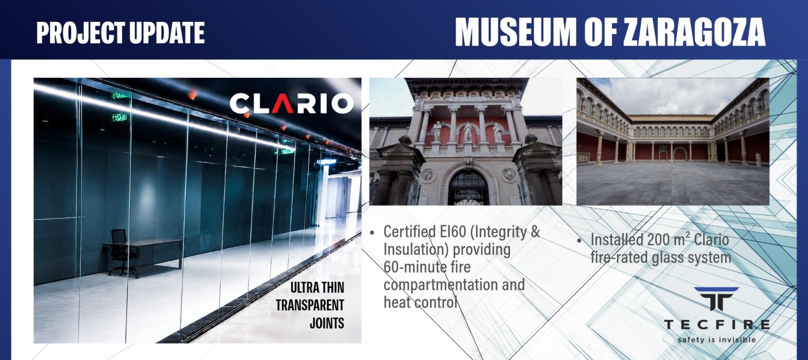 Museo de Zaragoza Renovation Completed with Clario EI60 Fire-Rated Glazing System