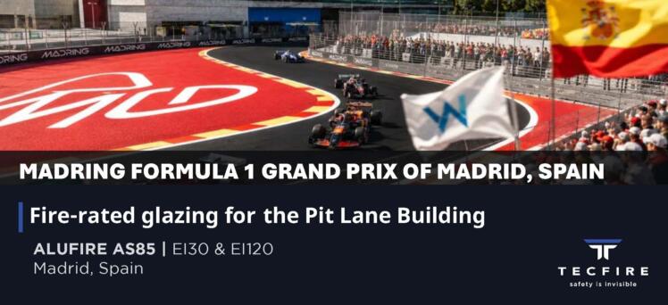 Tecfire Equips the MADRING Pit Lane Building with 228 Alufire AS85 Fire-Rated Systems