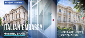 Tecfire Supplies Advanced Steelfire S50/70 EW60 Partitions for the Italian Embassy in Madrid